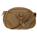GUCCI Micro GG Canvas Shoulder Bag Beige Auth ep3382 - Gucci