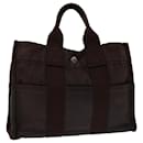 HERMES Fourre Tout PM Hand Bag Canvas Leather Brown Auth bs12005 - Hermès