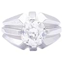 Art Deco style ring in white gold, Diamond. - inconnue