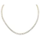 Yellow gold river necklace, diamants. - inconnue