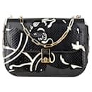 Valentino Leather and Snakeskin Panther Crossbody Bag