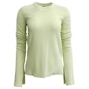 Jil Sander Lime Cotton Slit Sleeve Sweater - Autre Marque