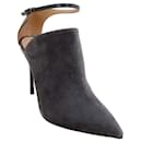 Shooties Casadei Gravity de gamuza gris y charol con correa en el tobillo - Autre Marque