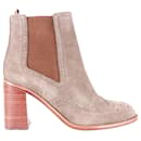 Taupe Suede Ankle Boots - Autre Marque