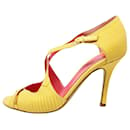 Yellow Snake Skin Printed Sandals - Autre Marque