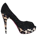 Sequin Pumps With Leopard Platform Heels - Autre Marque