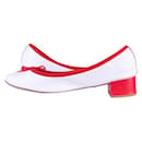 White Ballerinas With Red Details - Autre Marque