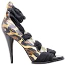 Leopard Print Heeled Strap Sandals - Autre Marque
