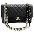 Black 2012 jumbo caviar Classic double flap bag - Chanel
