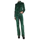 Conjunto de pantalón y top de terciopelo verde oscuro - talla XS - Autre Marque