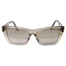 Braune Sonnenbrille mit quadratischem Rahmen - Saint Laurent