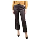 Burgundy leather trousers - size UK 12 - Enes