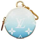 Portachiavi con cordino multi pochette Louis Vuitton con monogramma blu gigante in piscina