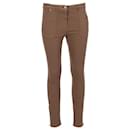 Tommy Hilfiger Pantalones cargo ajustados para mujer en algodón marrón tostado