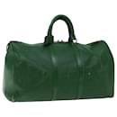 Louis Vuitton Epi Keepall 45 Boston Bag Green M42974 Autenticação de LV 67150