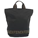 FENDI Hand Bag Canvas Black Auth bs12314 - Fendi
