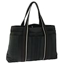 HERMES Troca Horizontal MM Hand Bag Canvas Black Auth 67104 - Hermès