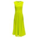Roland Mouret Lime Green Cotton Sleeveless Dress - Autre Marque