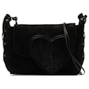 Black Gucci Suede Heart Crossbody