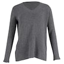 Prada Ribbed Sweater in Grey Wool