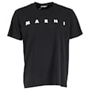 Camiseta con logo Marni de algodón negro
