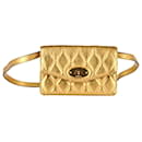 Mulberry Small Darley Quilted Belt Bag in Gold Leather