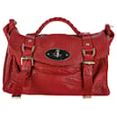 Mulberry Alexa Satchel Bag in Red Leather
