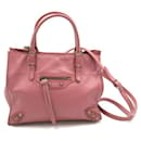 Balenciaga Mini-Umhängetasche „Papier Bag“ aus Leder 305572 in guter Kondition
