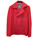 Dsquared2 lined-Breasted Coat in Red Wool