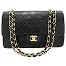 Black vintage 1991-1994 medium Classic double flap bag - Chanel