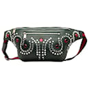 Gucci Green Crystal Embellished Web Belt Bag
