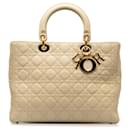 Dior Brown Large Lambskin Cannage Lady Dior