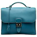 Hermes Blue Clemence Sac a Depeches 27 - Hermès