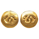 Chanel Gold CC Clip On Earrings