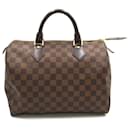 LOUIS VUITTON Damier Ebene Speedy 30 Canvas Handtasche N41531 In sehr gutem Zustand - Louis Vuitton