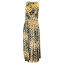 Ulla Johnson Amarillo / Vestido largo de algodón sin mangas con estampado tie-dye verde - Autre Marque