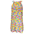 Moschino Couture Minivestido sem mangas com enfeites florais multicoloridos - Autre Marque