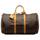 Braunes Louis Vuitton-Monogramm-Keepall 50 Reisetasche