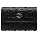 Porte-cartes Chanel CC Camellia noir