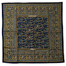 Bufanda de seda azul Hermes Chasse en Inde Bufandas - Hermès