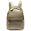 Gold Bottega Veneta Intrecciato Backpack
