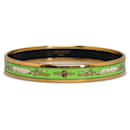 Green Hermes Narrow Enamel Bangle Costume Bracelet - Hermès