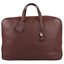 HERMES brown leather VICTORIA 60 Travel Bag Havane Clemence - Hermès