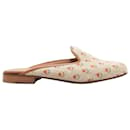 Beige & Multicolor Stubbs & Wootton Patterned Fabric Mules Size 39