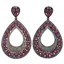 Tropfenförmige Ohrringe mit Rubinen und Diamanten von Bavna - Autre Marque