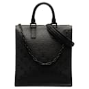 Black Louis Vuitton Monogram Taurillon Sac Plat Satchel