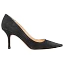 Black Jimmy Choo Suede Pointed-Toe Pumps Size 38
