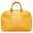 Yellow Louis Vuitton Epi Alma PM Handbag