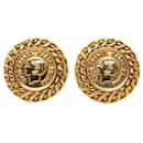 Gold Chanel Coco Clip-On Earrings