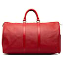 Rotes Louis Vuitton Epi Keepall 50 Reisetasche